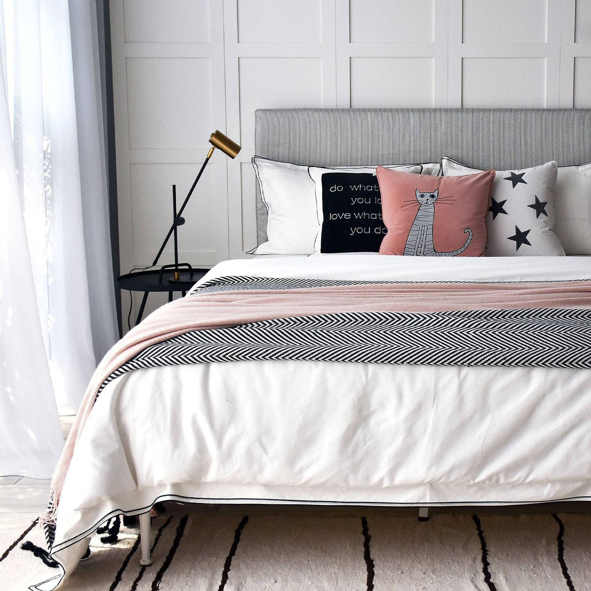 BEACON Jura Full Bedding Set Ebb-021 featuring a stylish, coordinated bedding design with pillows and duvet cover displayed.