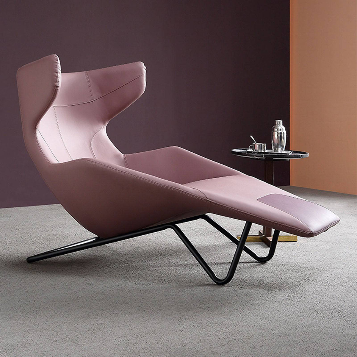 As Is Relax Lounge Chair LC035-P by BEACON, display item with cushioned seat and modern design, shown in a neutral setting.