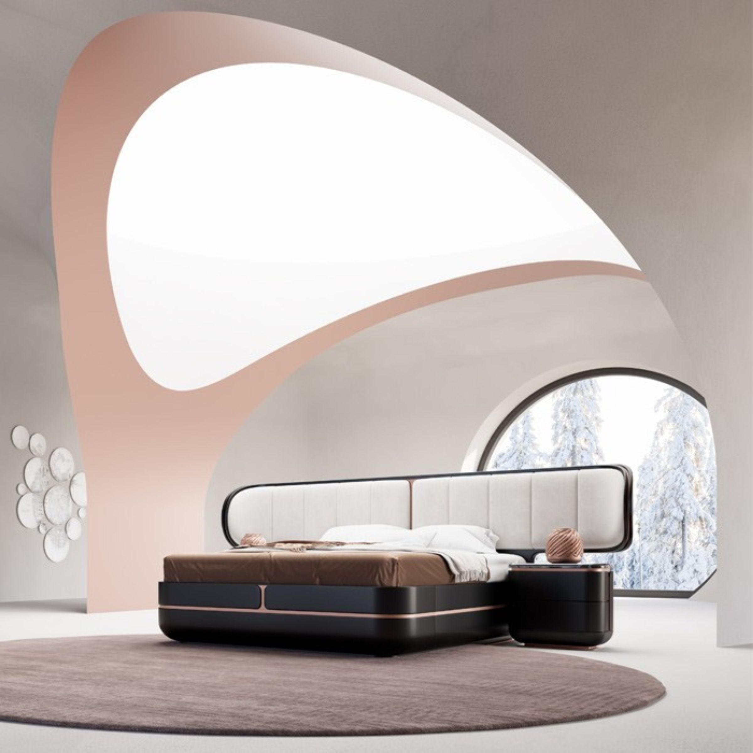 AS IS - Tulip King Size Bedstead KARTLP001-Black - DISPLAY ITEM - ebarza Furniture UAE | Shop Modern Furniture in Abu Dhabi & Dubai - مفروشات ايبازرا في الامارات | تسوق اثاث عصري وديكورات مميزة في دبي وابوظبي