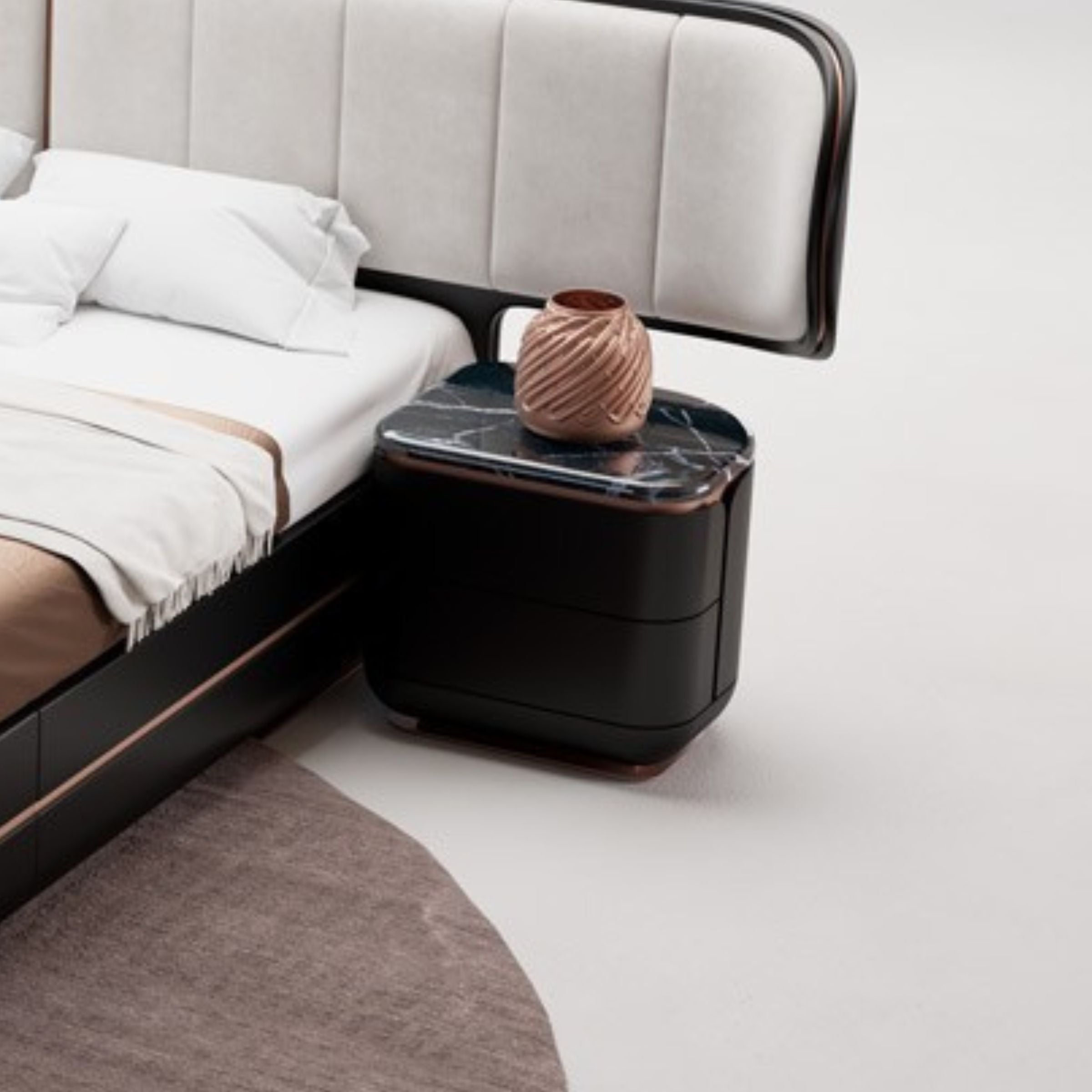 AS IS - Tulip King Size Bedstead KARTLP001-Black - DISPLAY ITEM - ebarza Furniture UAE | Shop Modern Furniture in Abu Dhabi & Dubai - مفروشات ايبازرا في الامارات | تسوق اثاث عصري وديكورات مميزة في دبي وابوظبي