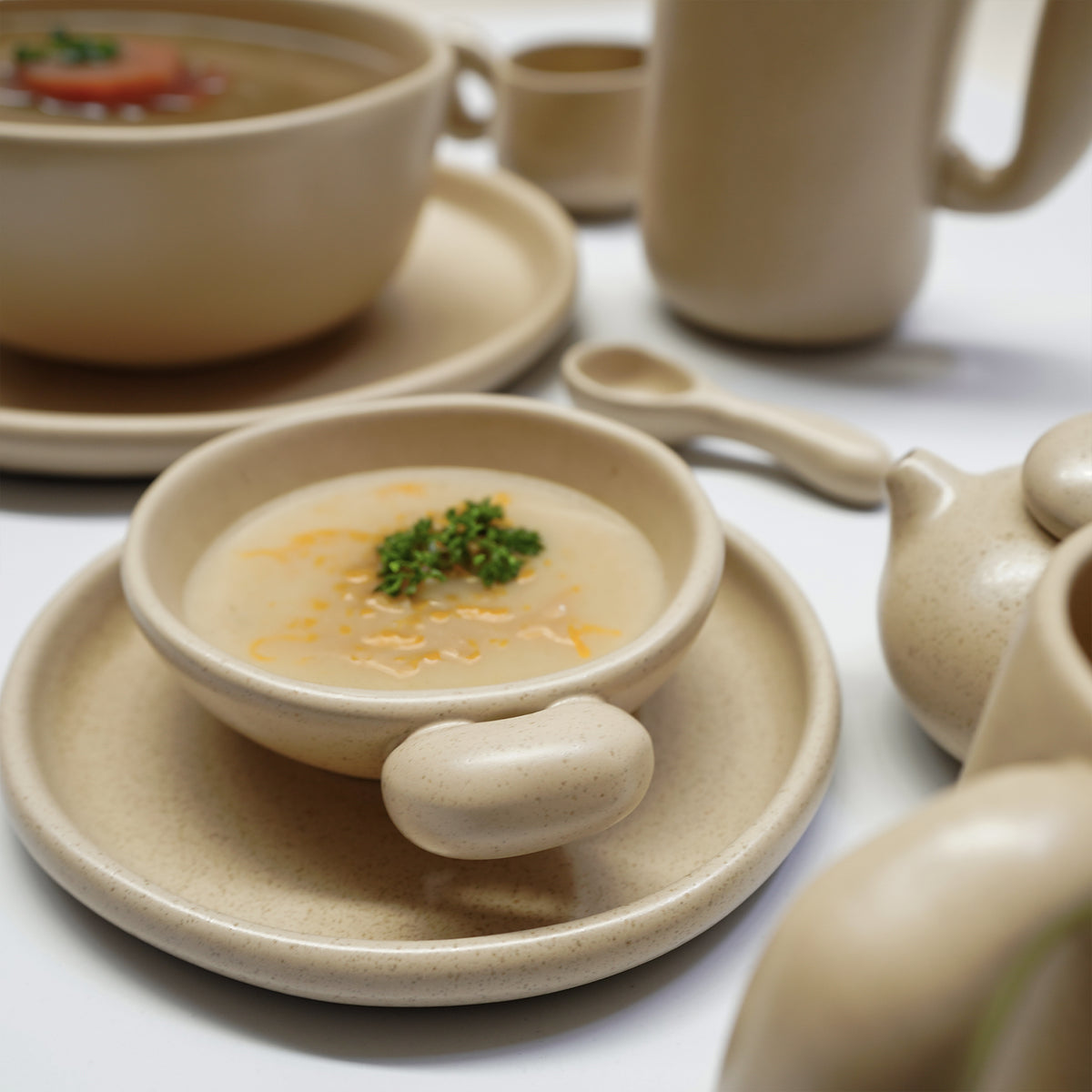 Asian Zen ceramic bowl by BEACON, featuring a smooth, minimalist design perfect for serving or decorative display.