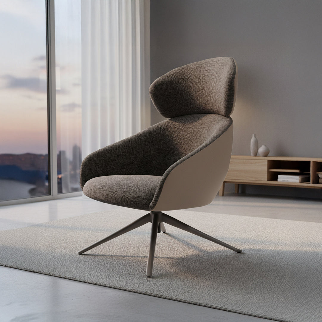 Aureva Lounge Chair by BEACON WZDDG, modern armchair with plush upholstery and sleek design for stylish relaxation.