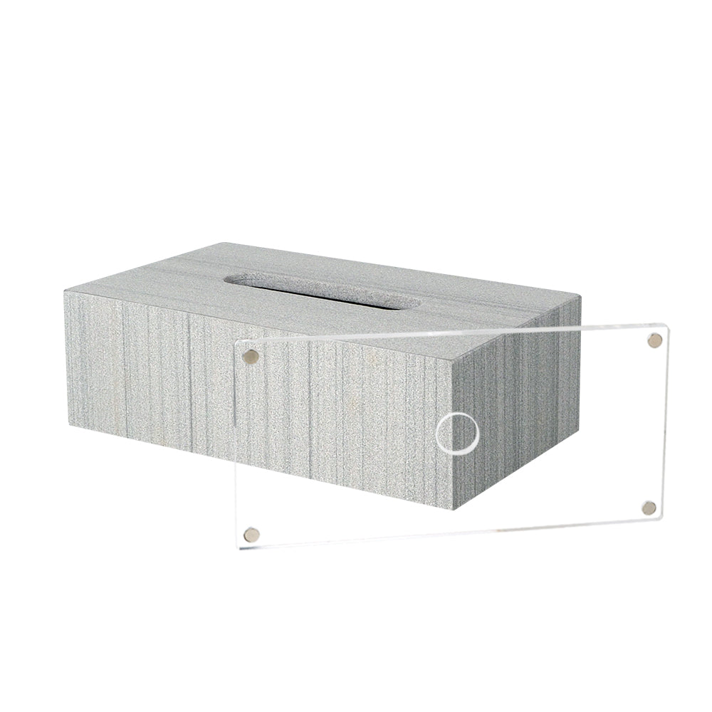 Australian Gray Marble Rectangular Tissue Box (PVC Magnetic Base) SBK893-5A - Home Decor Figurines - ebarza Furniture UAE | Shop Modern Furniture in Abu Dhabi & Dubai - مفروشات ايبازرا في الامارات | تسوق اثاث عصري وديكورات مميزة في دبي وابوظبي