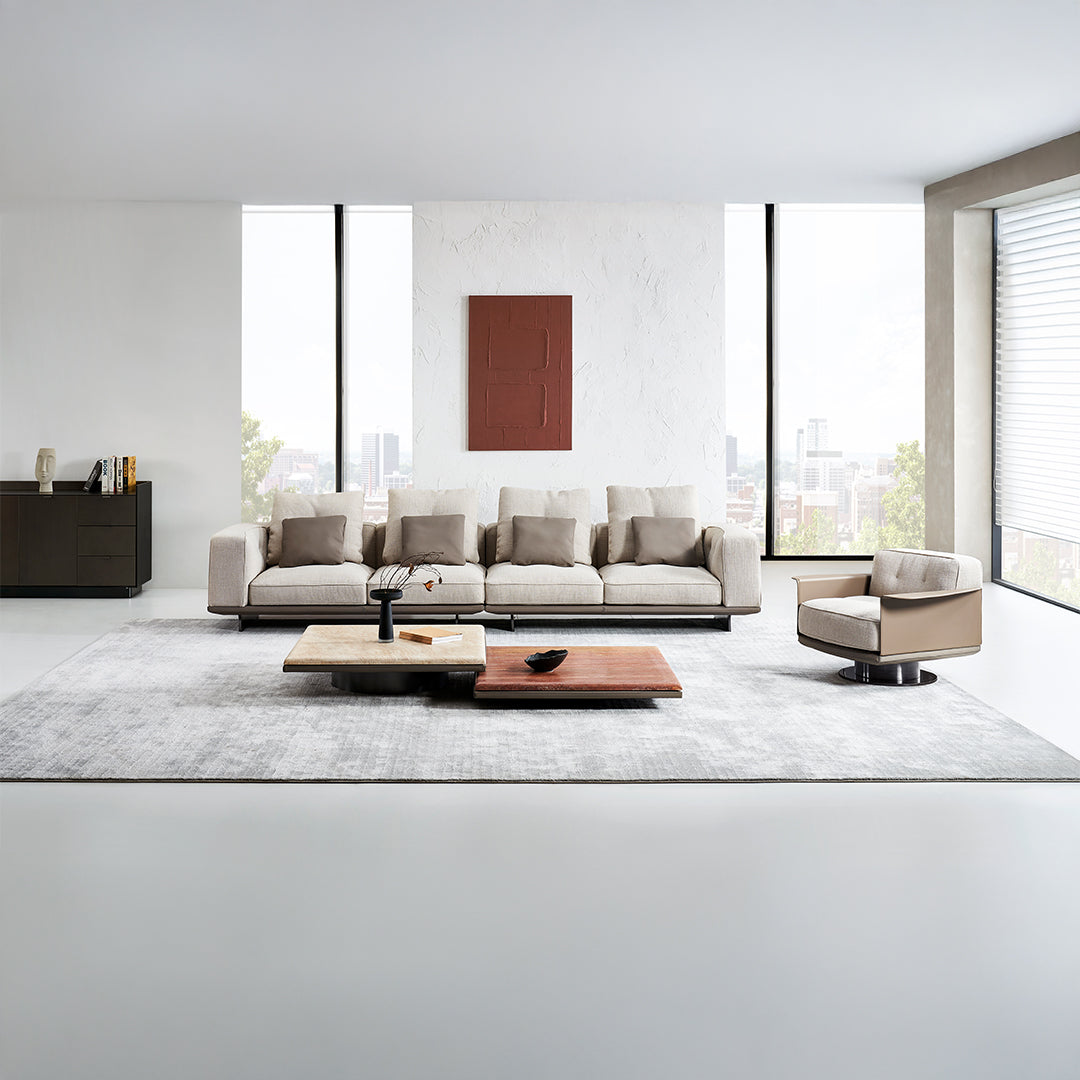 Pre-order 25 Days Delivery Avenor Beige Travertine Coffee Table B-SF091-Beige - Coffee Tables - ebarza Furniture UAE | Shop Modern Furniture in Abu Dhabi & Dubai - مفروشات ايبازرا في الامارات | تسوق اثاث عصري وديكورات مميزة في دبي وابوظبي