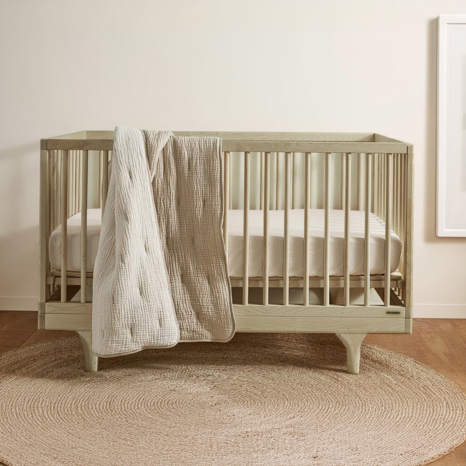 Baby Crib Et-Y005-N - Cribs - ebarza Furniture UAE | Shop Modern Furniture in Abu Dhabi & Dubai - مفروشات ايبازرا في الامارات | تسوق اثاث عصري وديكورات مميزة في دبي وابوظبي