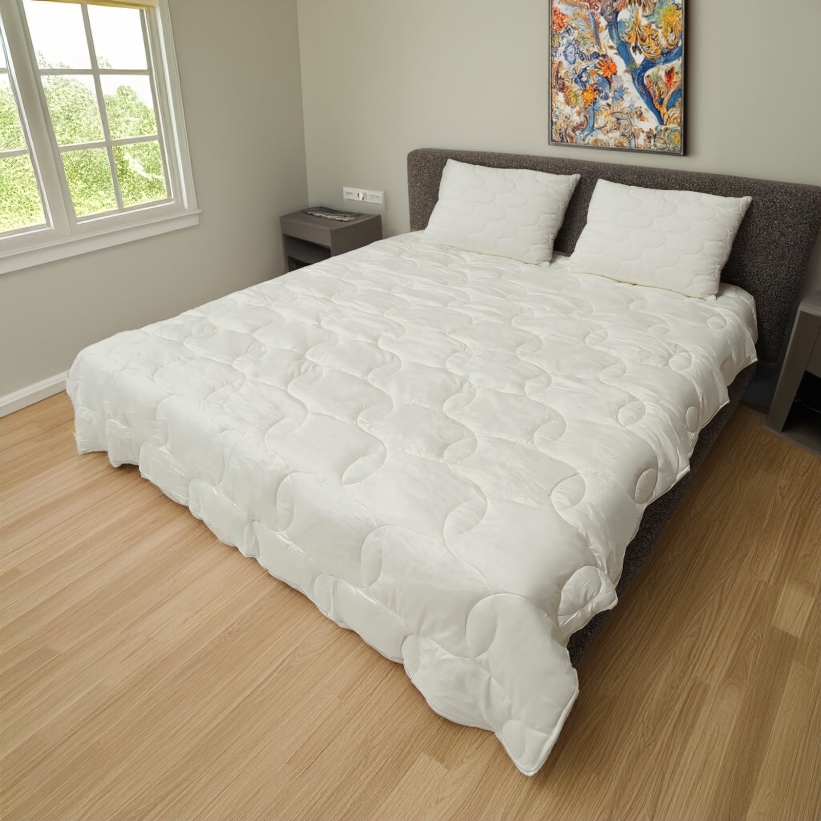 Bamboo Quilt 160X220 Cm 020505050 - Bedding - ebarza Furniture UAE | Shop Modern Furniture in Abu Dhabi & Dubai - مفروشات ايبازرا في الامارات | تسوق اثاث عصري وديكورات مميزة في دبي وابوظبي