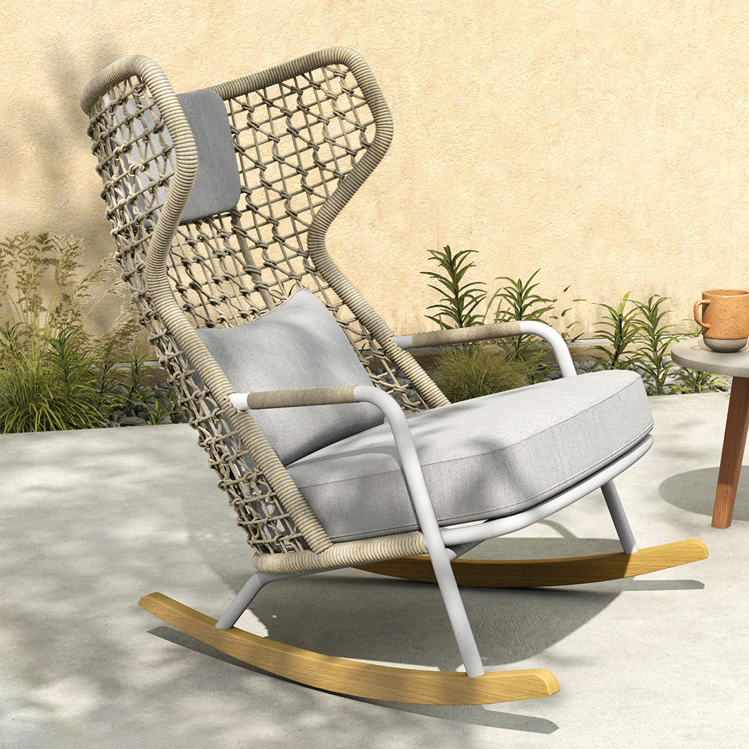 Banyan Outdoor/indoor Rocking Armchair - KC8601N90ROP - Armchairs - ebarza Furniture UAE | Shop Modern Furniture in Abu Dhabi & Dubai - مفروشات ايبازرا في الامارات | تسوق اثاث عصري وديكورات مميزة في دبي وابوظبي
