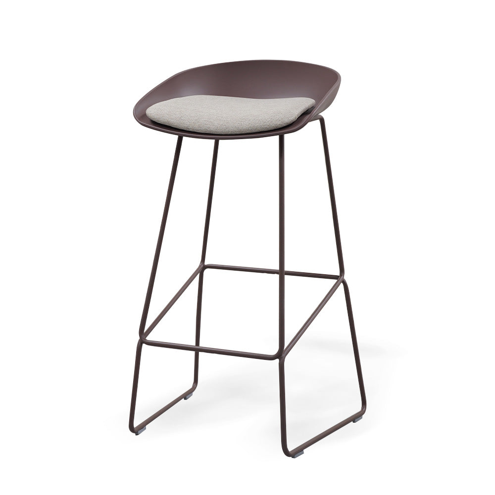 Coffee-colored BEACON 30Chair bar stool with modern design, sturdy frame, and comfortable seating for kitchen or bar area.