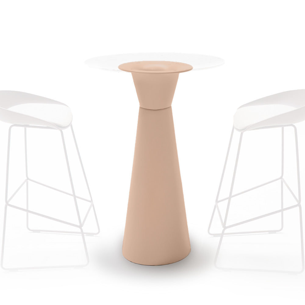 Pink 105cm BEACON bar table base, model 60BTB-Pink, sturdy metal table base for commercial or home bar setups.