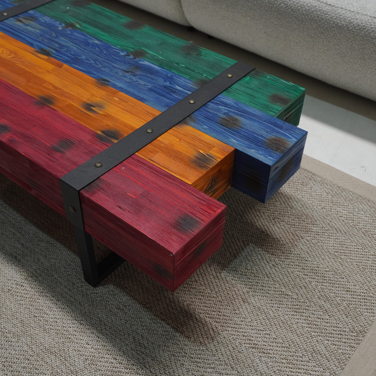 HOLYWOOD DECO Barcode Center Table Multi V-2 coffee table with modern design and multiple surface levels.