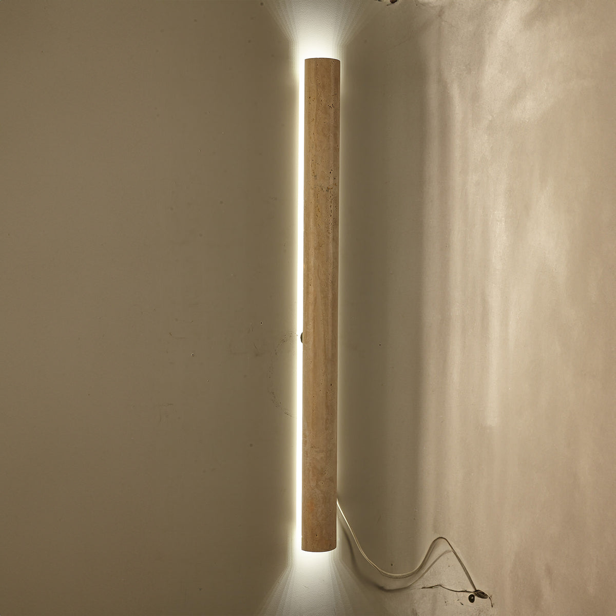 Beige Natural Travertine Marble Wall Lamp 60008-4W - Wall Lamps - ebarza Furniture UAE | Shop Modern Furniture in Abu Dhabi & Dubai - مفروشات ايبازرا في الامارات | تسوق اثاث عصري وديكورات مميزة في دبي وابوظبي