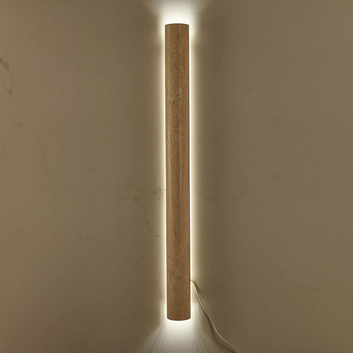 Beige Natural Travertine Marble Wall Lamp 60008-4W - Wall Lamps - ebarza Furniture UAE | Shop Modern Furniture in Abu Dhabi & Dubai - مفروشات ايبازرا في الامارات | تسوق اثاث عصري وديكورات مميزة في دبي وابوظبي