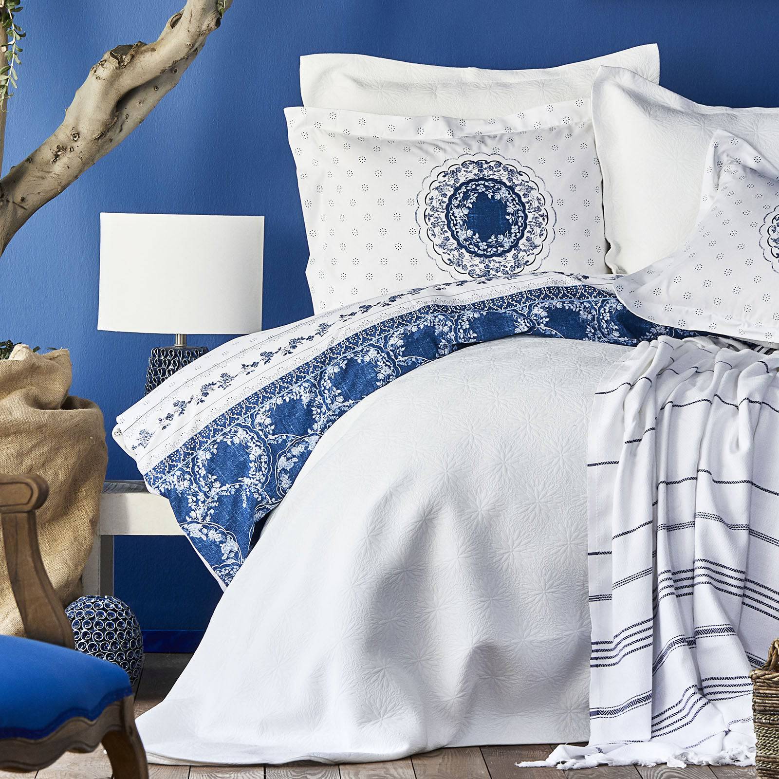 Belina Mavi Set 200.14.01.0035 - Bedding - ebarza Furniture UAE | Shop Modern Furniture in Abu Dhabi & Dubai - مفروشات ايبازرا في الامارات | تسوق اثاث عصري وديكورات مميزة في دبي وابوظبي