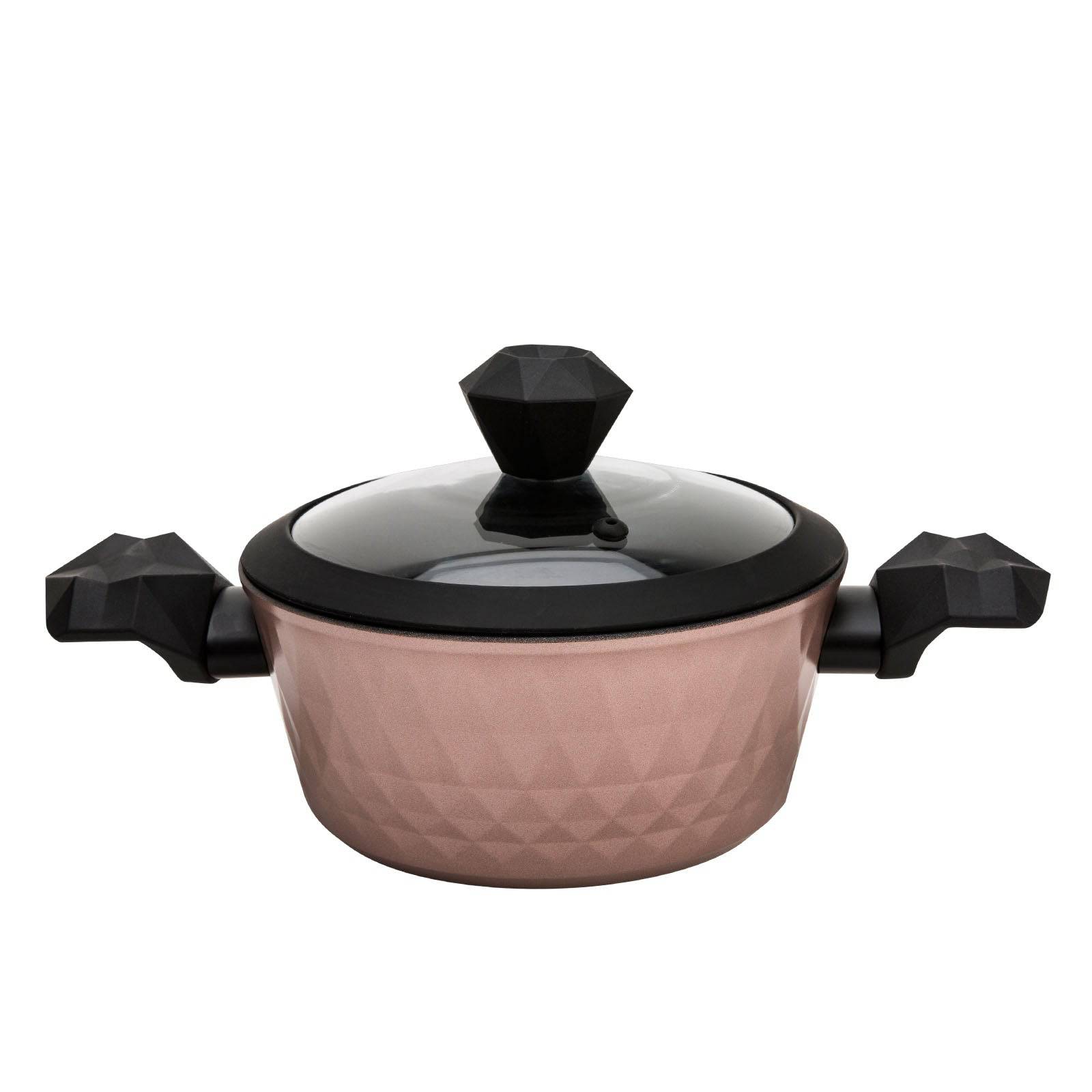 Biodiamond Rose Gold 7 Piece Cookware Set 1296 153.03.07.7039 - Cookware Sets - ebarza Furniture UAE | Shop Modern Furniture in Abu Dhabi & Dubai - مفروشات ايبازرا في الامارات | تسوق اثاث عصري وديكورات مميزة في دبي وابوظبي