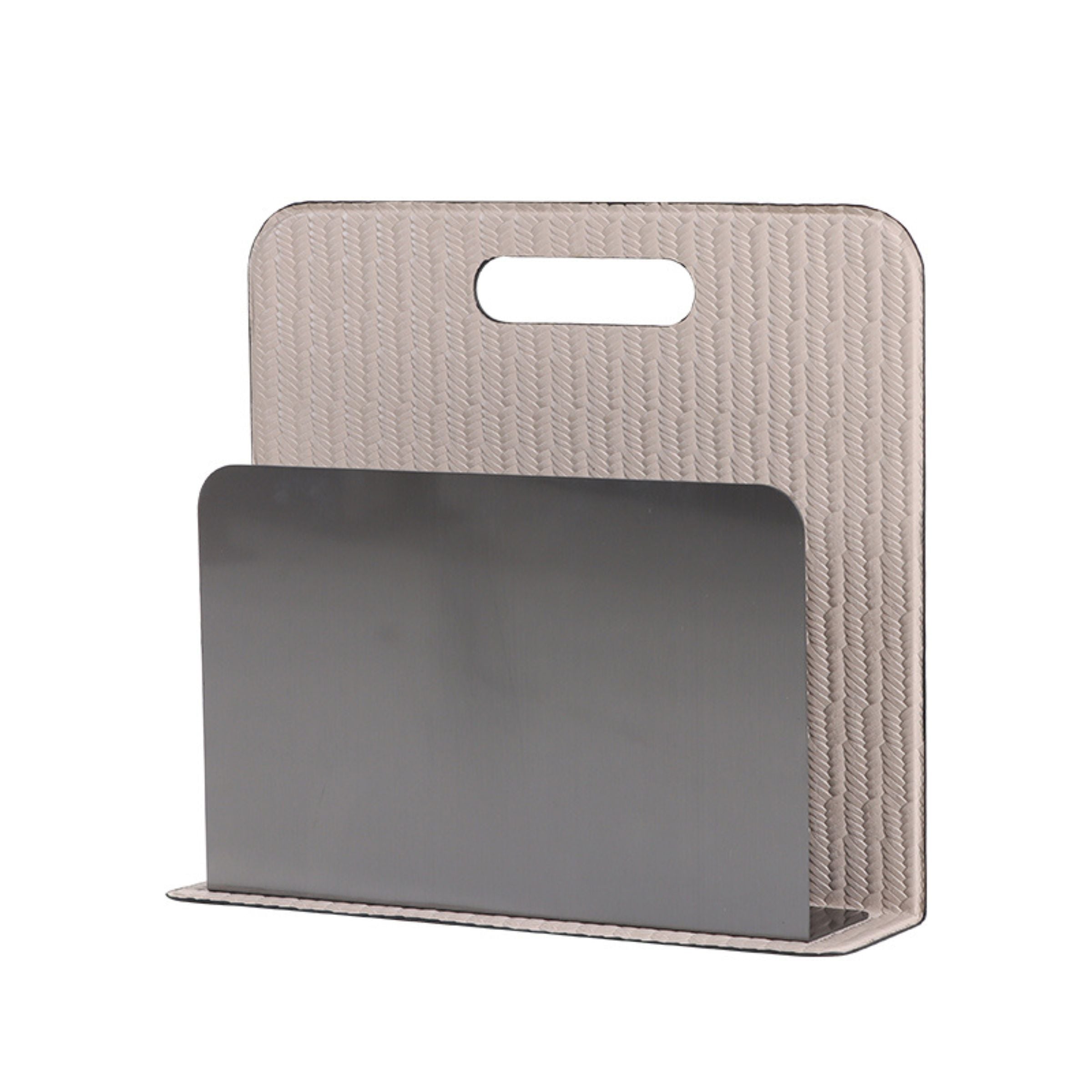 BLACK & BEIGE MAGAZINE RACK DW200850A - Bookends - ebarza Furniture UAE | Shop Modern Furniture in Abu Dhabi & Dubai - مفروشات ايبازرا في الامارات | تسوق اثاث عصري وديكورات مميزة في دبي وابوظبي