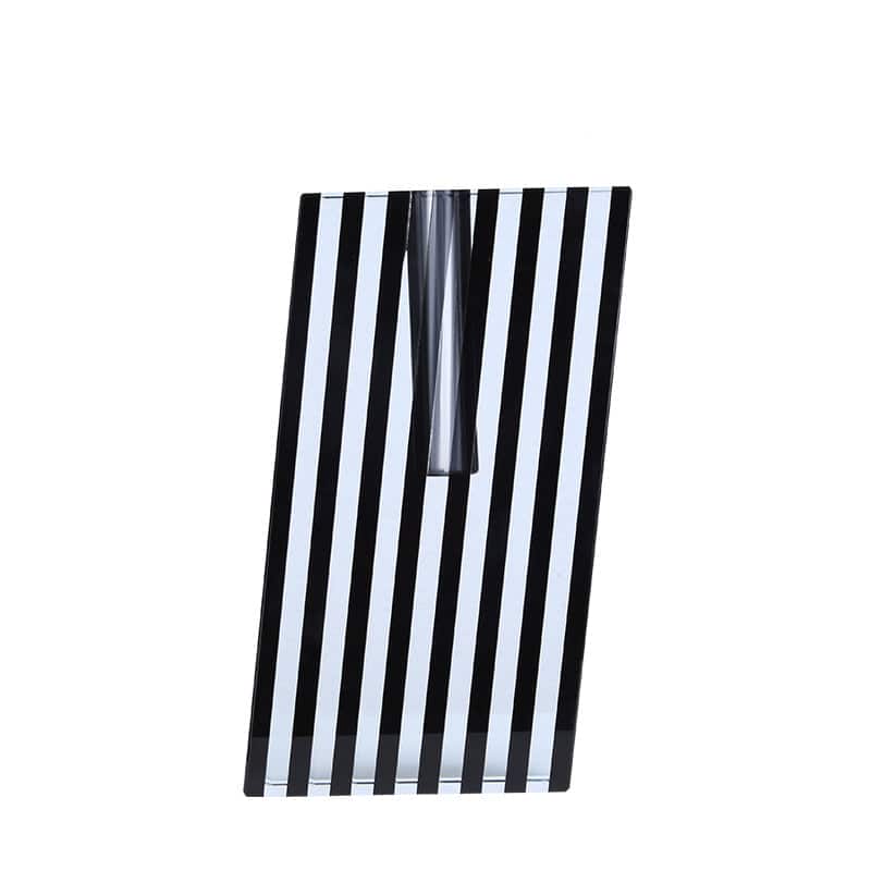 Black & Clear Crystal Trapezoid Bud Vase - Large Fb-Sj2103A - Vases - ebarza Furniture UAE | Shop Modern Furniture in Abu Dhabi & Dubai - مفروشات ايبازرا في الامارات | تسوق اثاث عصري وديكورات مميزة في دبي وابوظبي