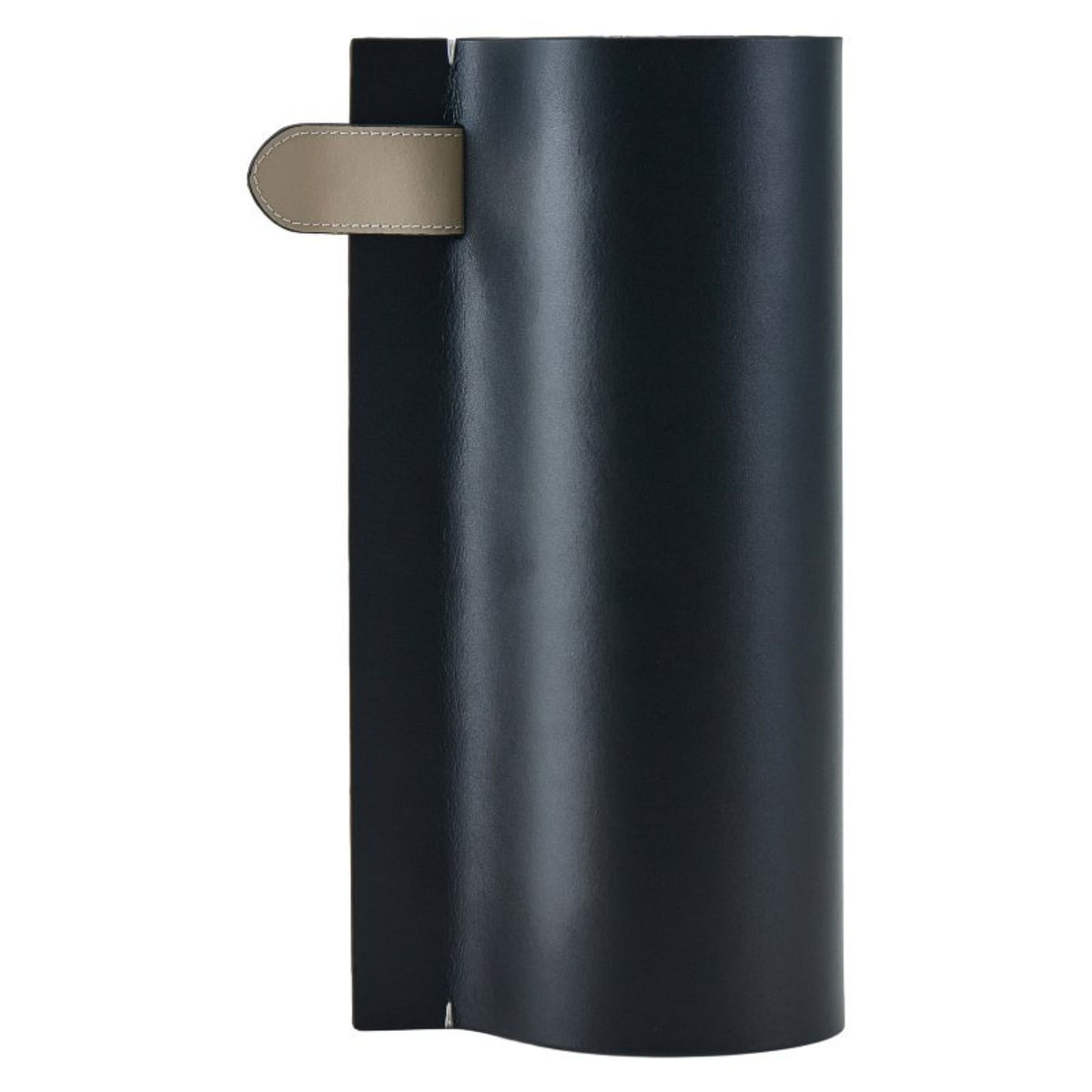Black flower vase by Beacon, large L size, decorative ceramic vase with a sleek black finish and elegant design.