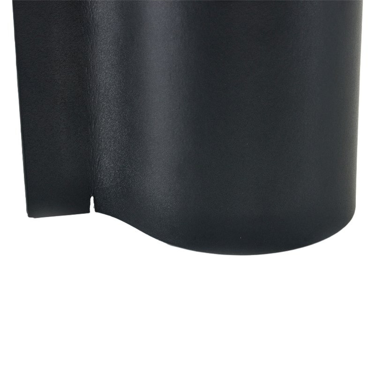 Black flower vase by Beacon, large L-shaped design, elegant black ceramic vase for floral arrangements.