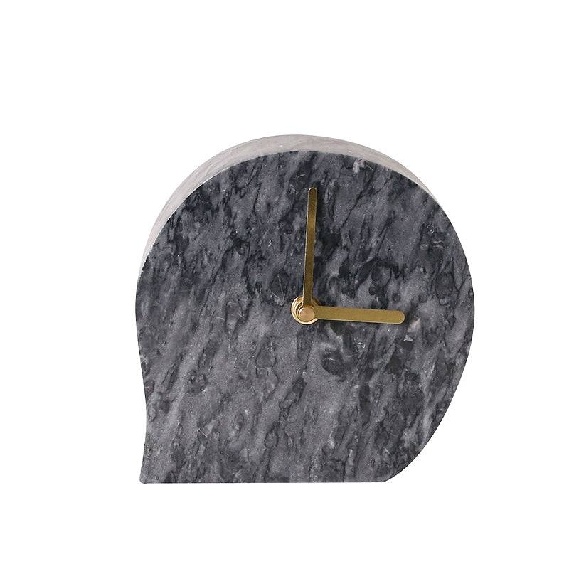 Black Simple Marble Clock Fb-T2010B - Clocks - ebarza Furniture UAE | Shop Modern Furniture in Abu Dhabi & Dubai - مفروشات ايبازرا في الامارات | تسوق اثاث عصري وديكورات مميزة في دبي وابوظبي