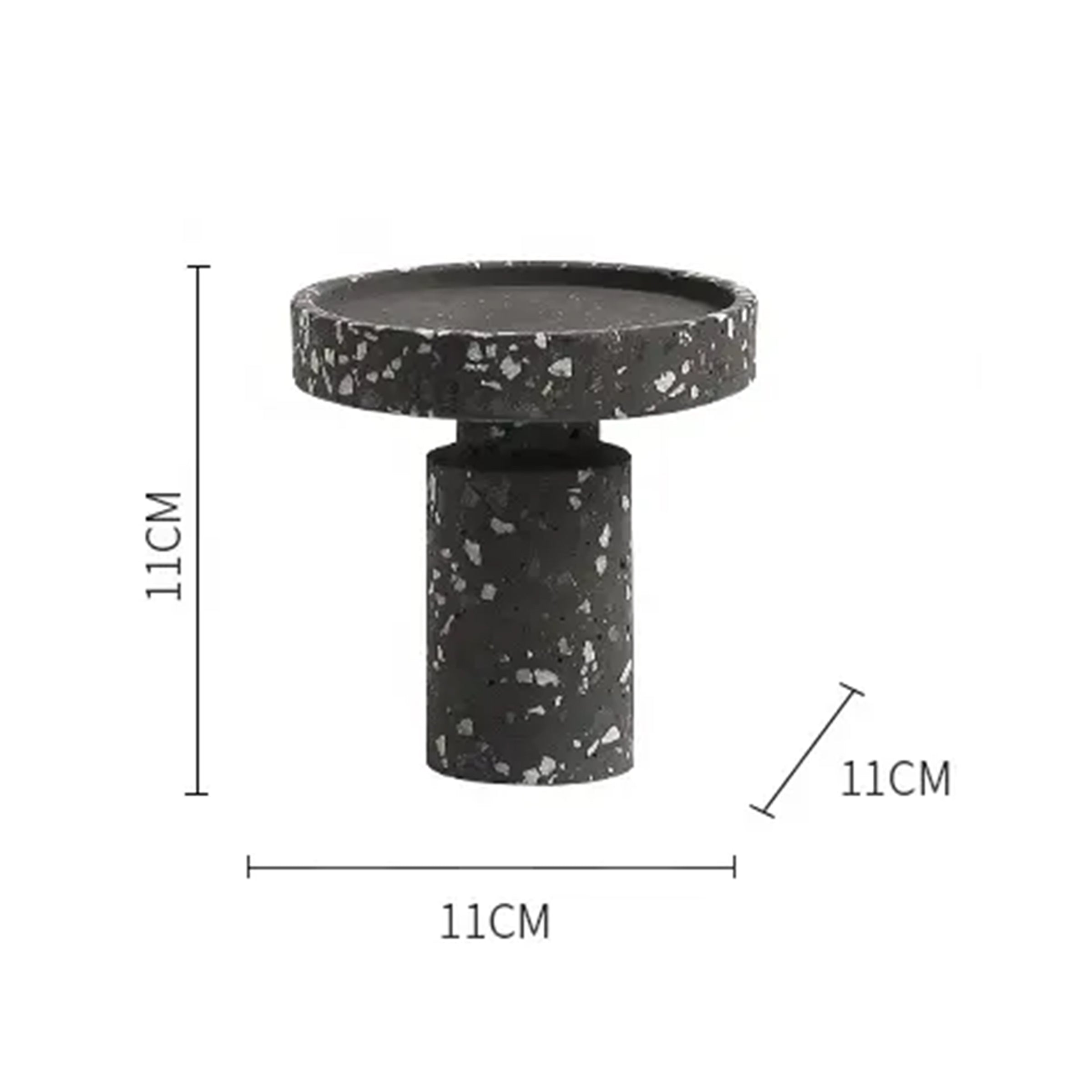 Black Terrazzo Candleholder FB-T2218B - Candle Holders - ebarza Furniture UAE | Shop Modern Furniture in Abu Dhabi & Dubai - مفروشات ايبازرا في الامارات | تسوق اثاث عصري وديكورات مميزة في دبي وابوظبي