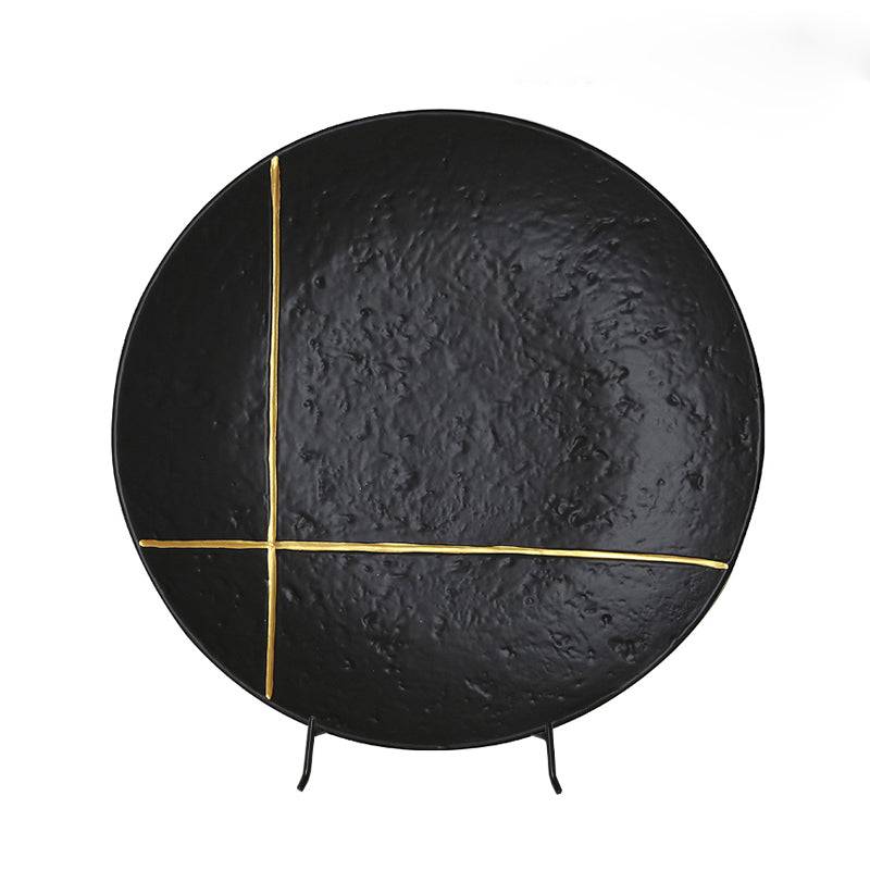 Black Vase With Gold Thread Fa-D1955B - Vases - ebarza Furniture UAE | Shop Modern Furniture in Abu Dhabi & Dubai - مفروشات ايبازرا في الامارات | تسوق اثاث عصري وديكورات مميزة في دبي وابوظبي