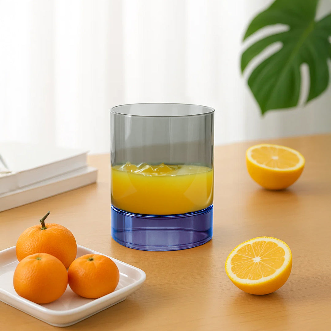 Blue Base + Grey Top Tumbler - C24058FA2 - Drinkware - ebarza Furniture UAE | Shop Modern Furniture in Abu Dhabi & Dubai - مفروشات ايبازرا في الامارات | تسوق اثاث عصري وديكورات مميزة في دبي وابوظبي