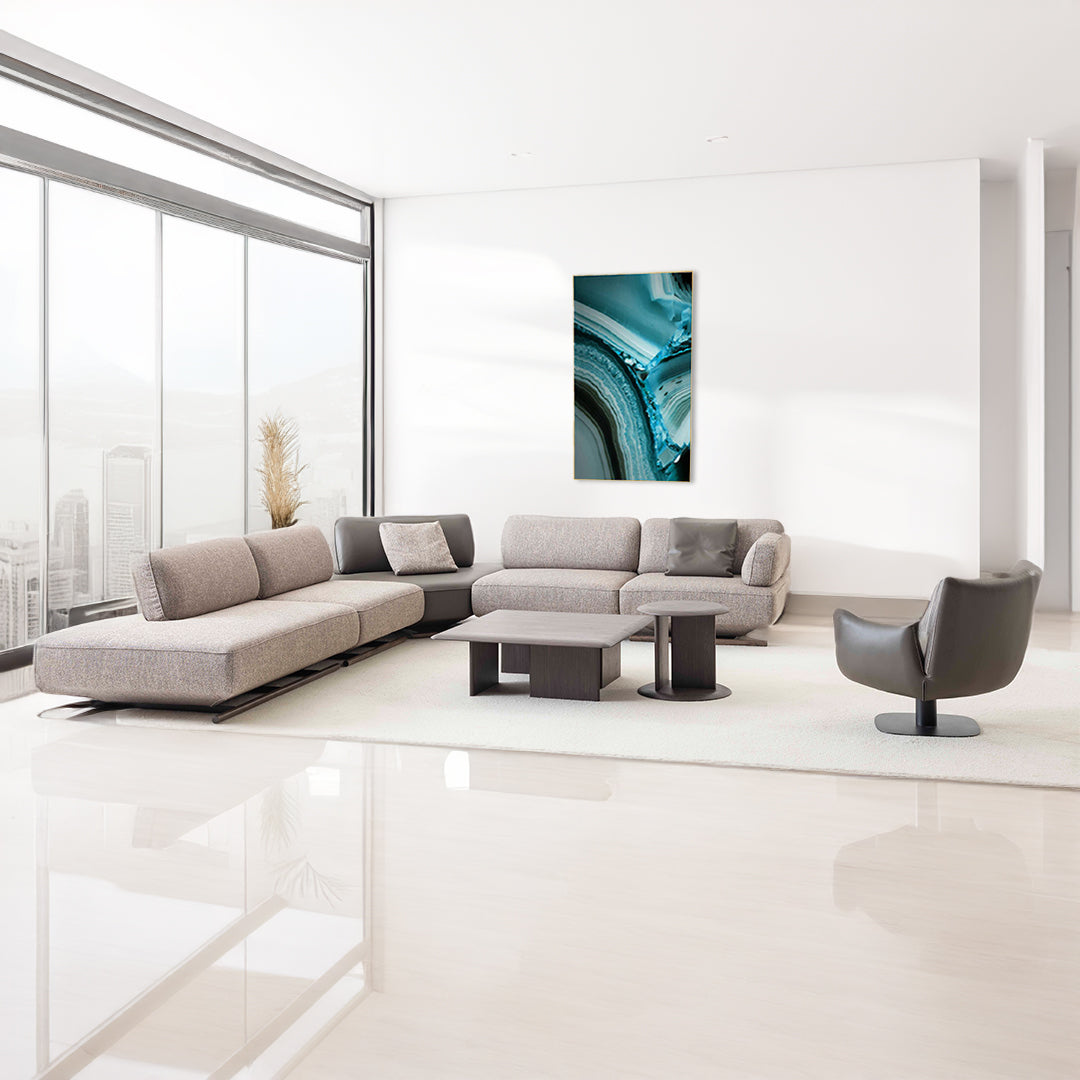 Blue Crystal Print Painting Wall Art Fa-H1813B - Paintings - ebarza Furniture UAE | Shop Modern Furniture in Abu Dhabi & Dubai - مفروشات ايبازرا في الامارات | تسوق اثاث عصري وديكورات مميزة في دبي وابوظبي