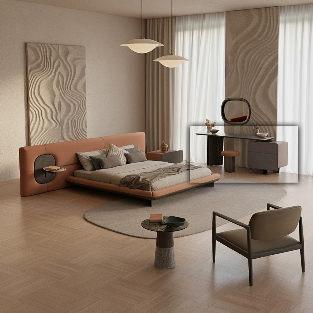 HOMAGE KOLTUK Bold Dresser HM-B/DRS009 in a modern bedroom setting with sleek design and spacious storage drawers.