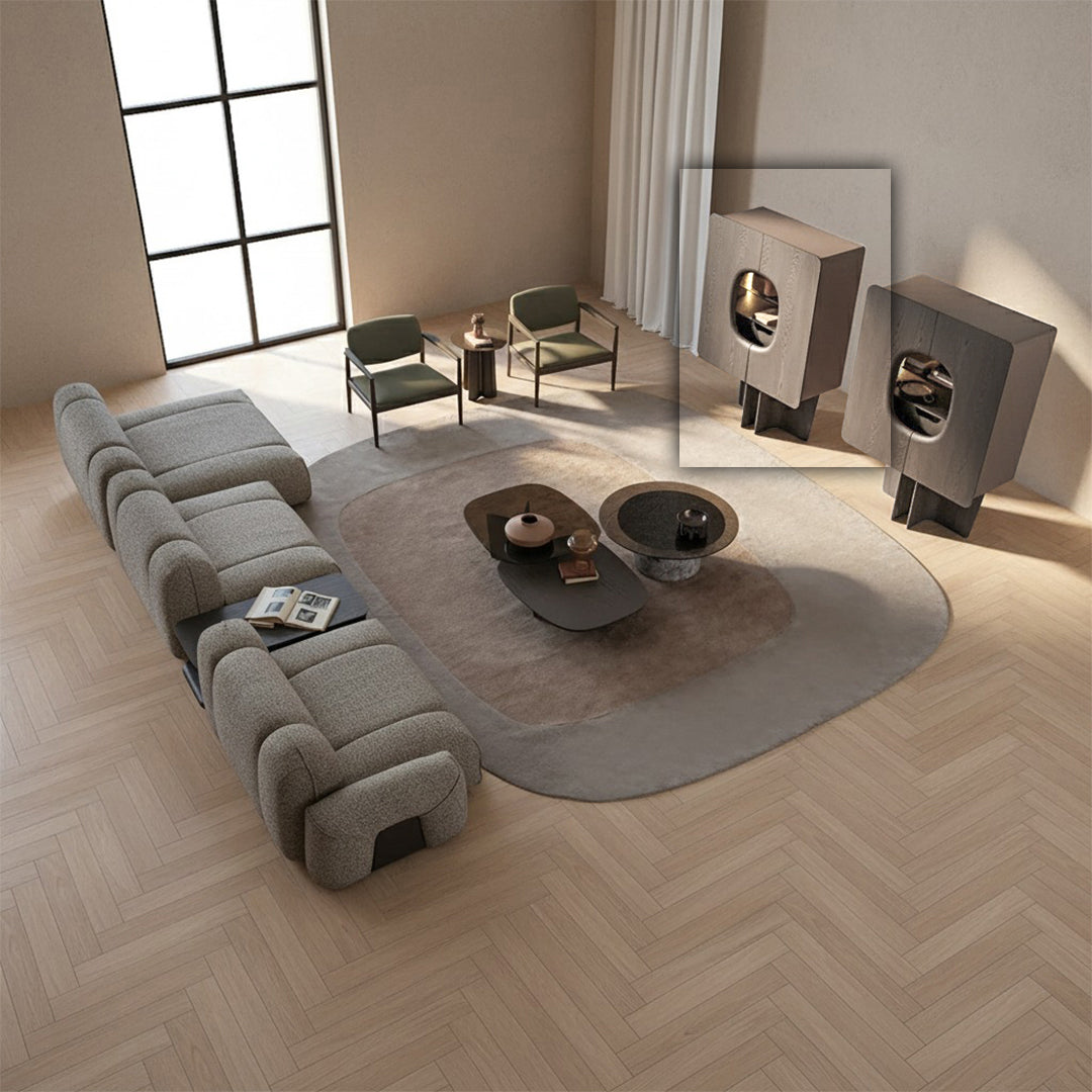 HOMAGE KOLTUK bold showcase cabinet HM-B/CABINET015 with sleek wood finish and modern design for stylish storage.