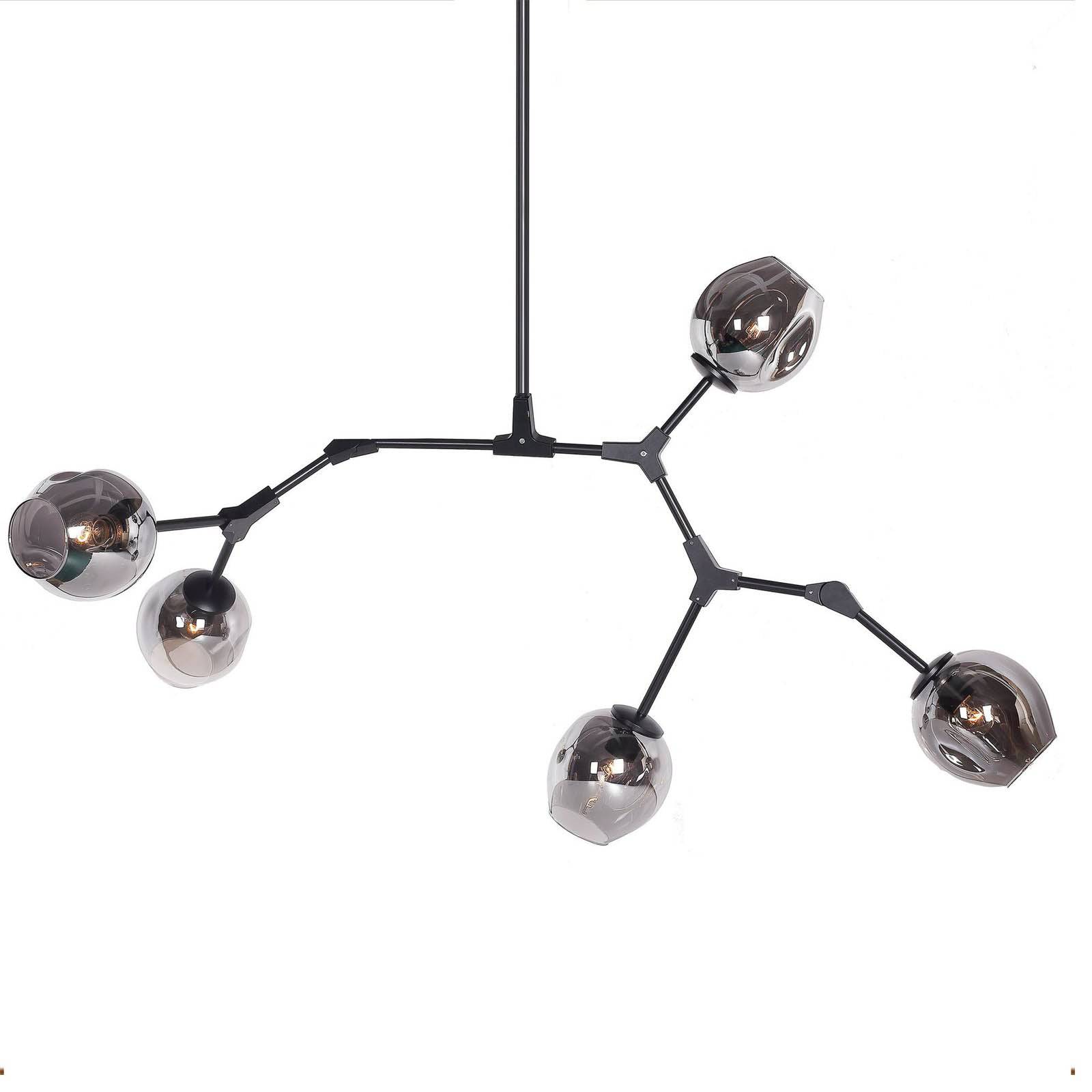 Branch 5 Bubble Chandelier Cy-Dd-275-5Black - Pendant Lamps - ebarza Furniture UAE | Shop Modern Furniture in Abu Dhabi & Dubai - مفروشات ايبازرا في الامارات | تسوق اثاث عصري وديكورات مميزة في دبي وابوظبي