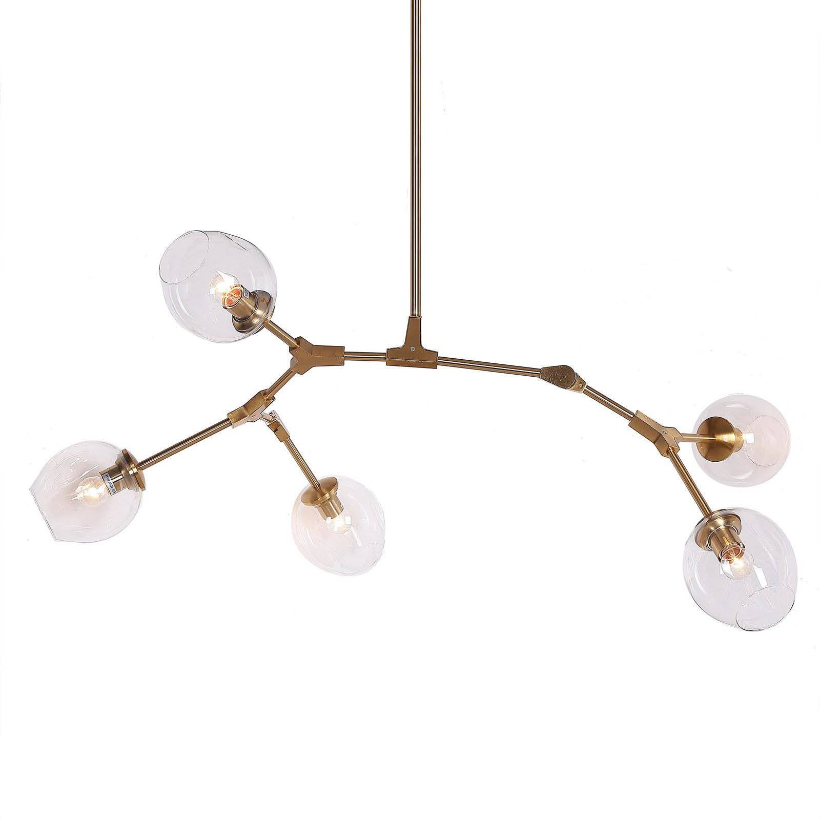 Branch 5 Bubble Chandelier Cy-Dd-275-5G - Pendant Lamps - ebarza Furniture UAE | Shop Modern Furniture in Abu Dhabi & Dubai - مفروشات ايبازرا في الامارات | تسوق اثاث عصري وديكورات مميزة في دبي وابوظبي