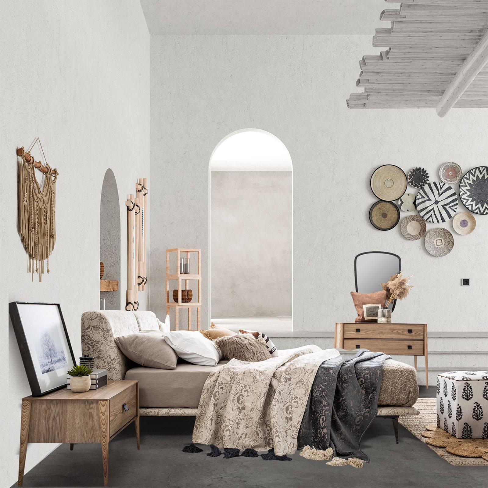 Bristol Bohemian Queen Bed Bis-Print-Q - Bedsteads - ebarza Furniture UAE | Shop Modern Furniture in Abu Dhabi & Dubai - مفروشات ايبازرا في الامارات | تسوق اثاث عصري وديكورات مميزة في دبي وابوظبي