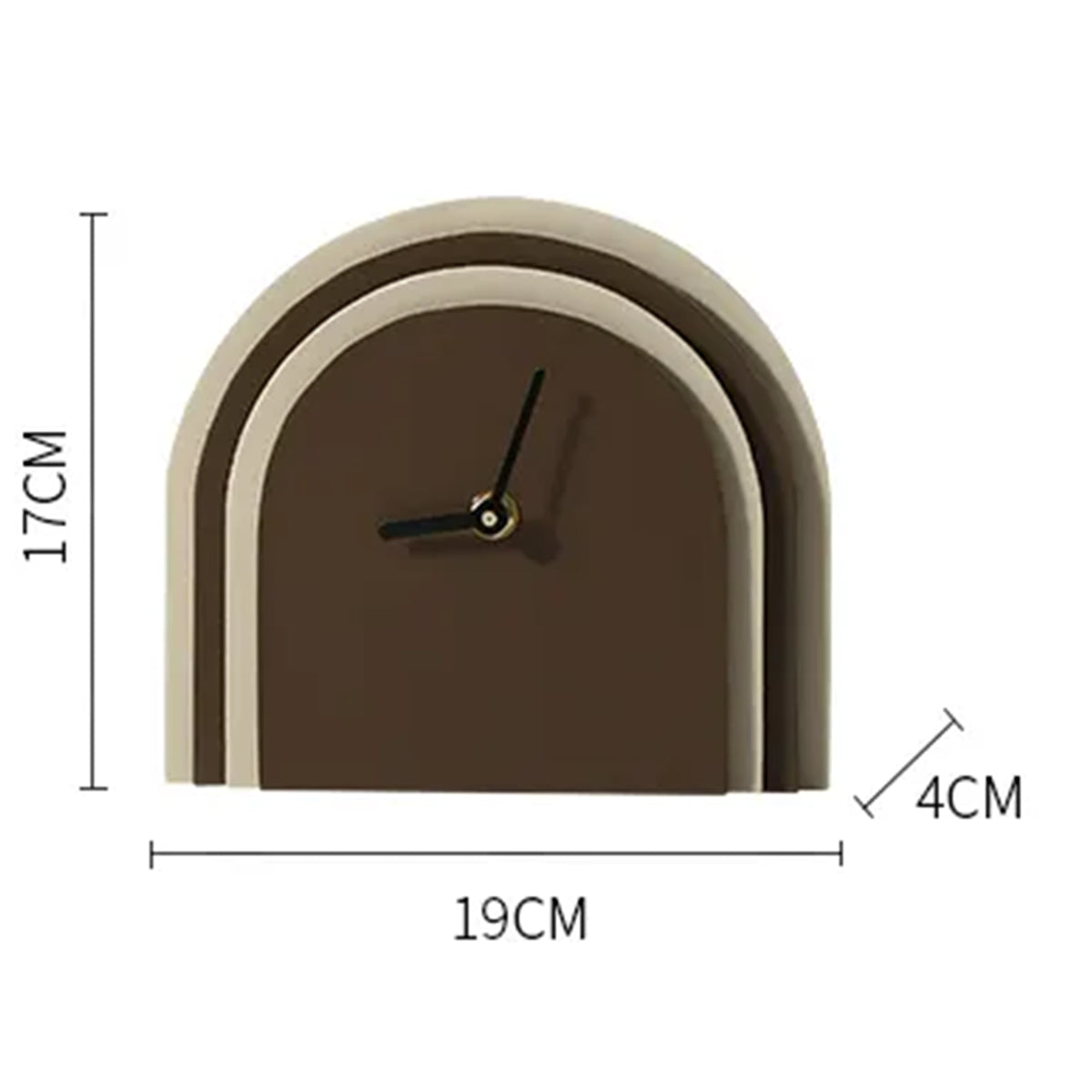 Brown leather clock by BEACON with a classic round face and leather strap, suitable for stylish home decor.