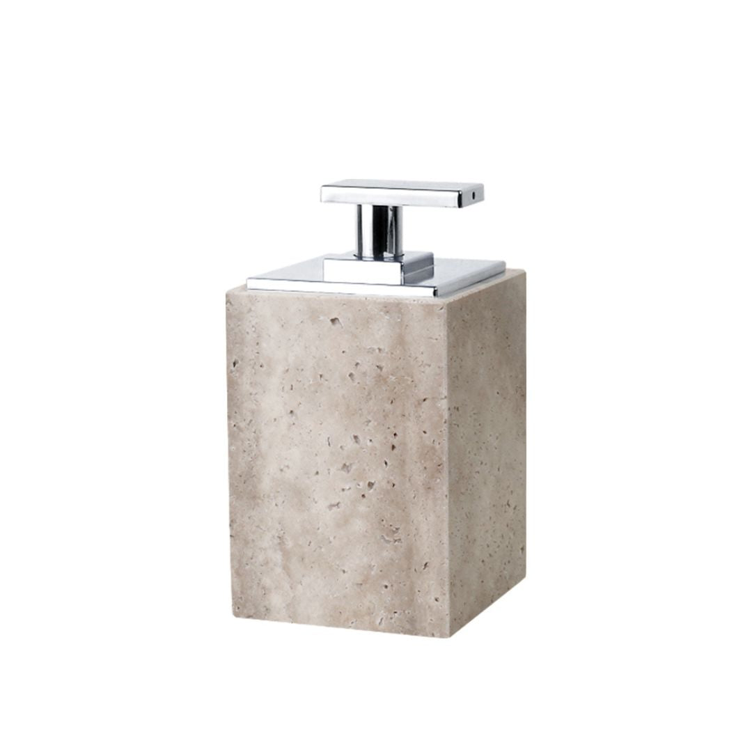 BEACON BRUNO soap dispenser SBJ894-1 for bathroom accessories, white plastic with pump, modern bathroom decor.
