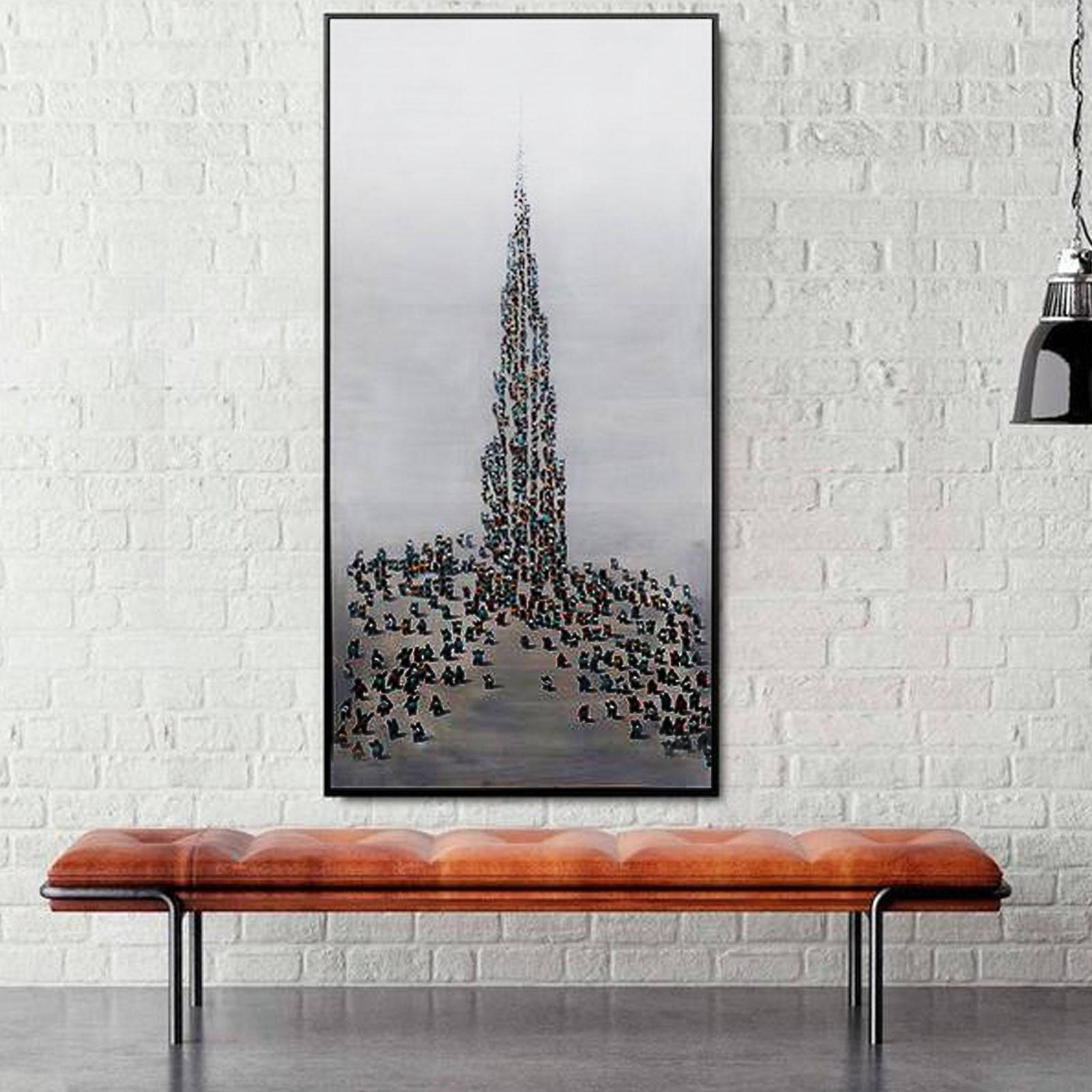 Burj Khalifa Hand Painted Dubai Art Painting 160X80 Cm Soap006 - Paintings - ebarza Furniture UAE | Shop Modern Furniture in Abu Dhabi & Dubai - مفروشات ايبازرا في الامارات | تسوق اثاث عصري وديكورات مميزة في دبي وابوظبي