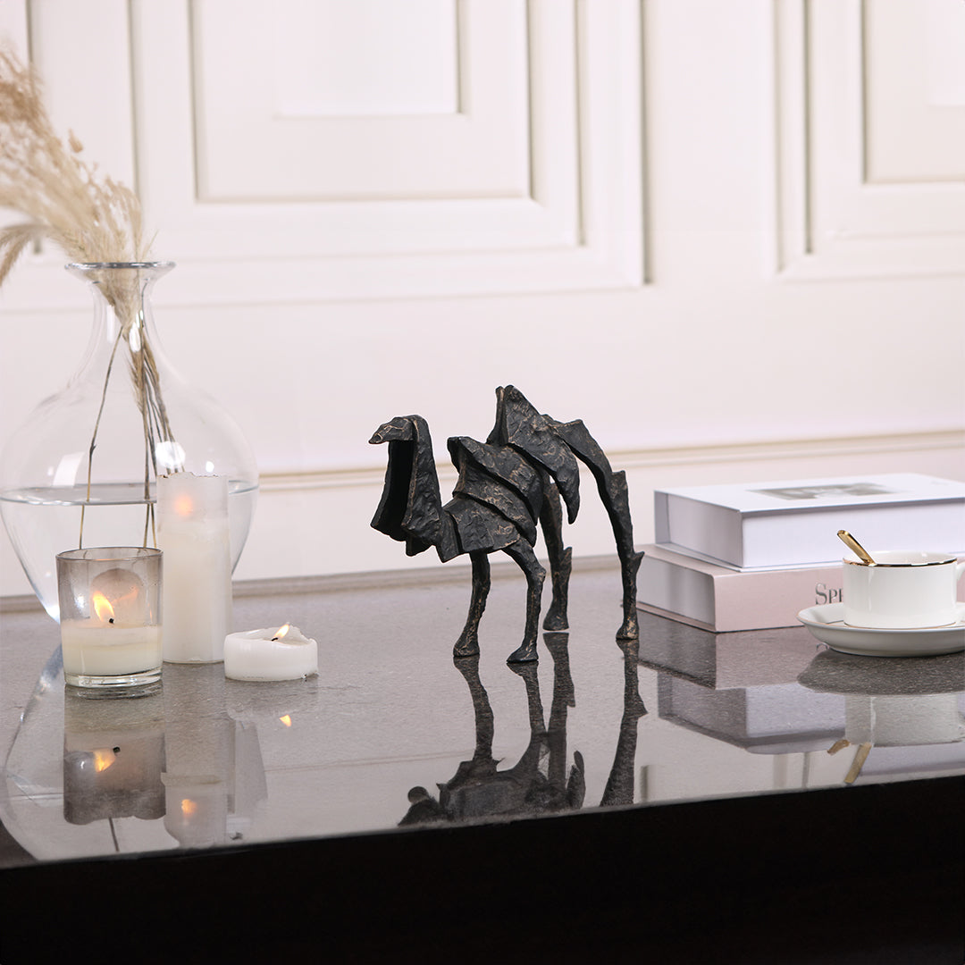 Camel Sculpture KA3066A - Home Decor Figurines - ebarza Furniture UAE | Shop Modern Furniture in Abu Dhabi & Dubai - مفروشات ايبازرا في الامارات | تسوق اثاث عصري وديكورات مميزة في دبي وابوظبي