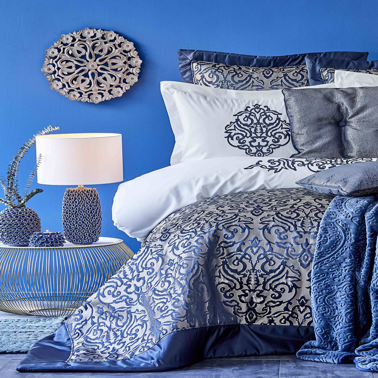 Camilla Indigo 13 Set 200.15.01.0096 - Bedding - ebarza Furniture UAE | Shop Modern Furniture in Abu Dhabi & Dubai - مفروشات ايبازرا في الامارات | تسوق اثاث عصري وديكورات مميزة في دبي وابوظبي