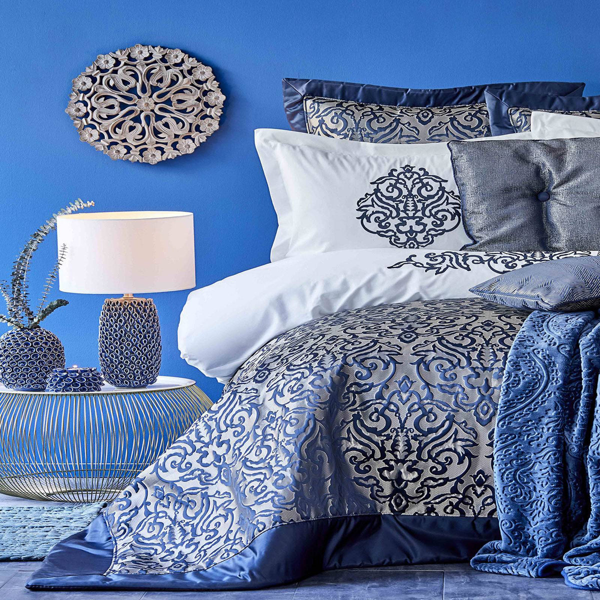 Camilla Indigo 13 Set 200.15.01.0096 | Bedding by ebarza