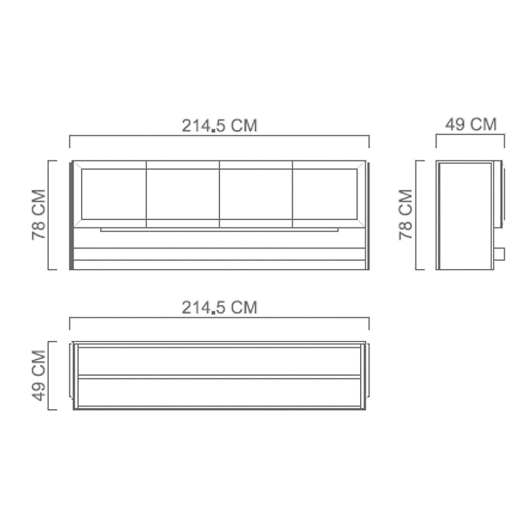 CAPRIA Sideboard 215x78 YL-SIDEBOARD-78 - Sideboards - ebarza Furniture UAE | Shop Modern Furniture in Abu Dhabi & Dubai - مفروشات ايبازرا في الامارات | تسوق اثاث عصري وديكورات مميزة في دبي وابوظبي