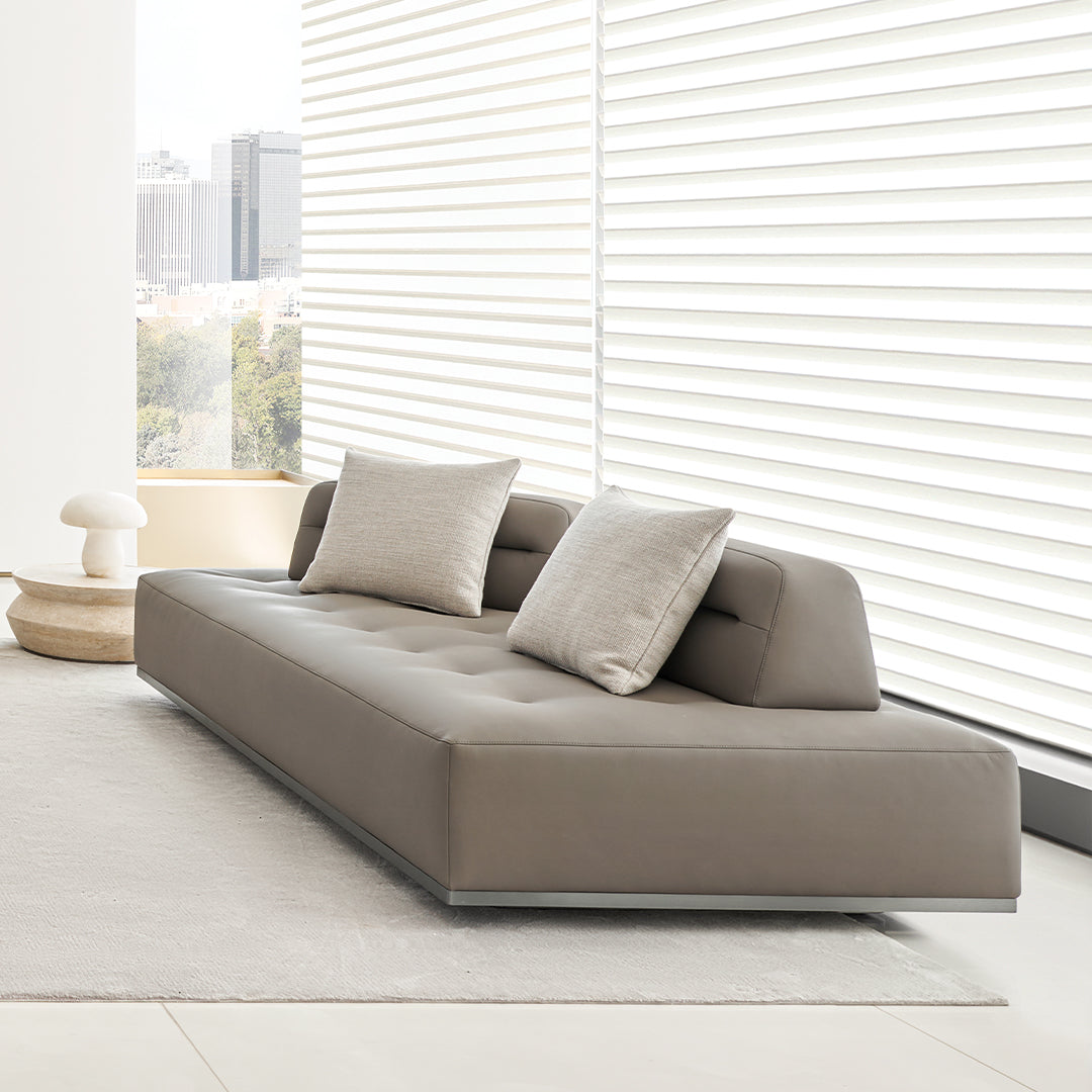 Carmilla 2-Seater Module Without Arm - Leather - MSTV-S015-C2 - Sofas - ebarza Furniture UAE | Shop Modern Furniture in Abu Dhabi & Dubai - مفروشات ايبازرا في الامارات | تسوق اثاث عصري وديكورات مميزة في دبي وابوظبي