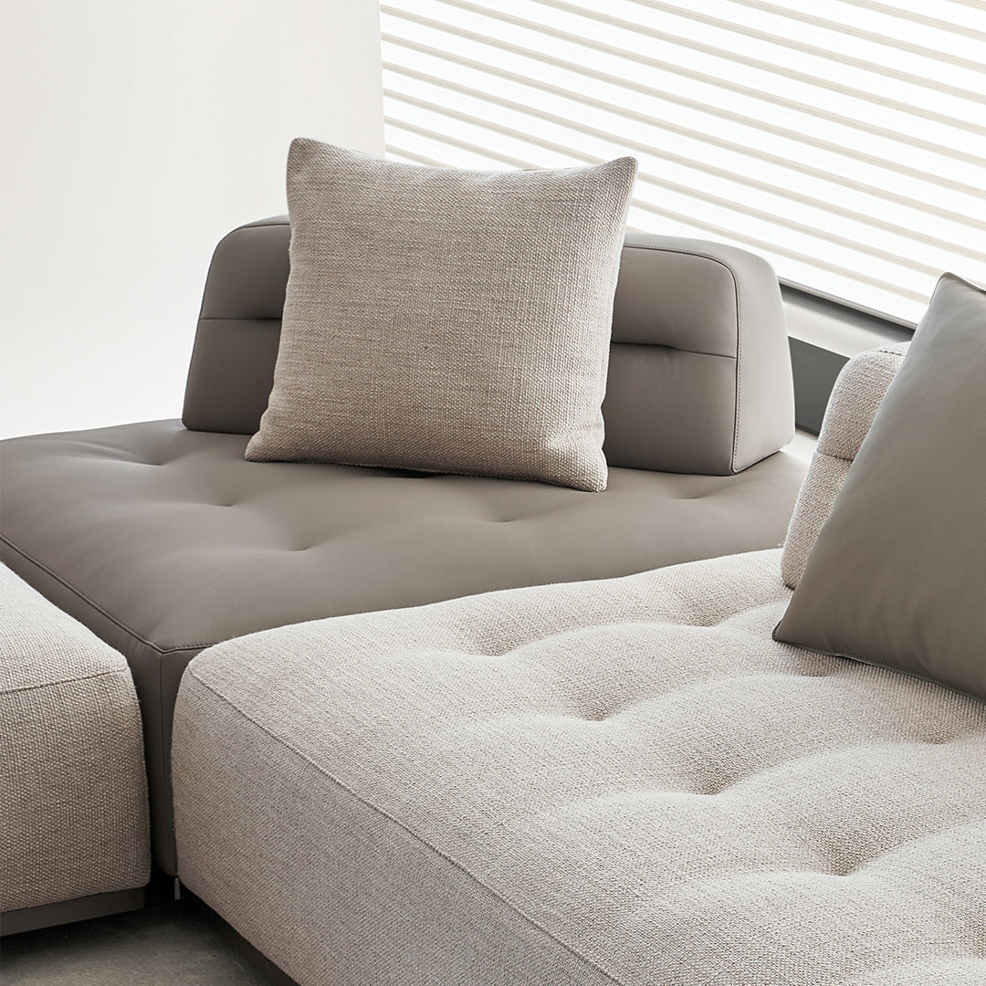 Carmilla Single Seater Module Without Arm - Leather - MSTV-S015-C1 - Sofas - ebarza Furniture UAE | Shop Modern Furniture in Abu Dhabi & Dubai - مفروشات ايبازرا في الامارات | تسوق اثاث عصري وديكورات مميزة في دبي وابوظبي