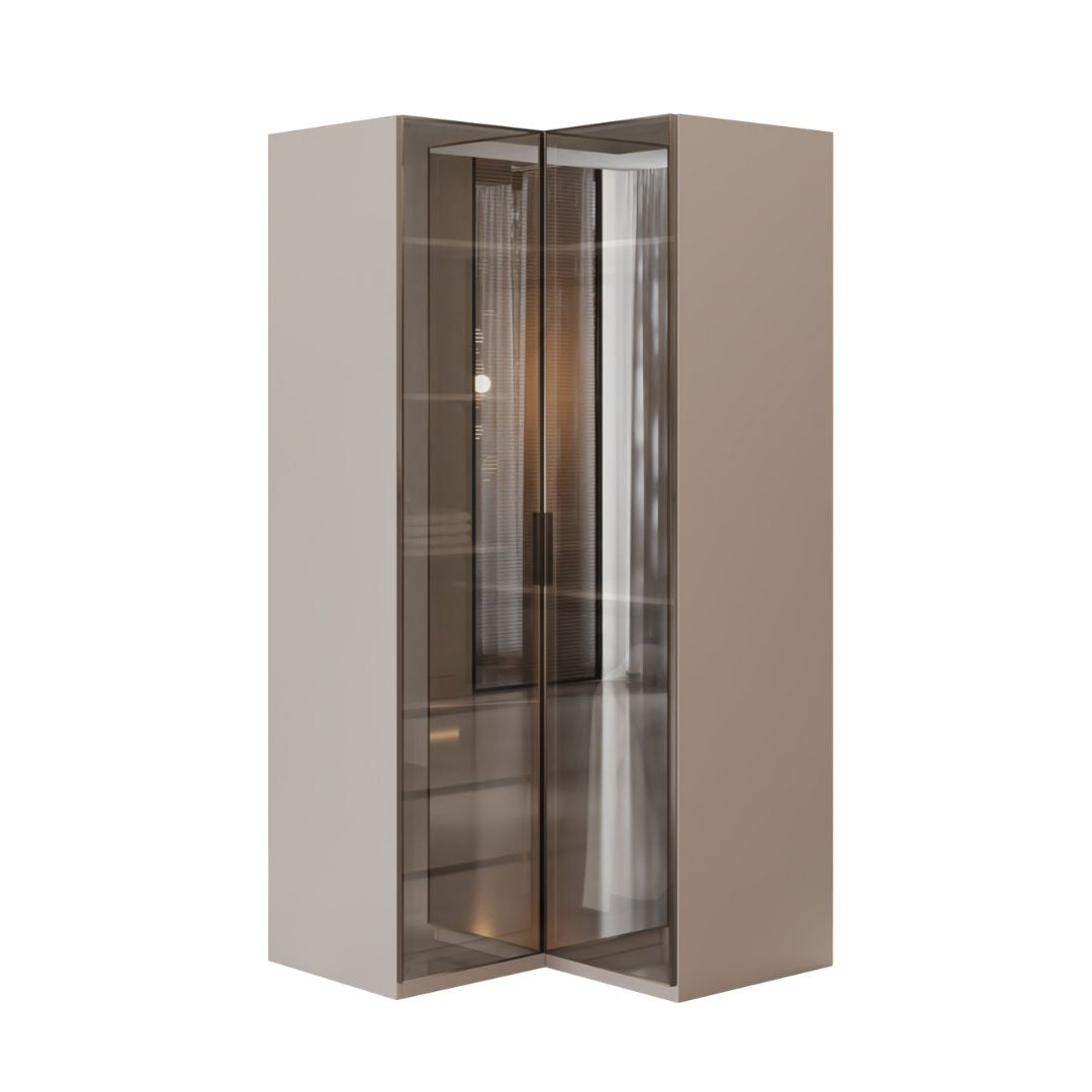 Cashmere corner wardrobe with two doors, AKYOL brand cabinet featuring a modern design and sleek finish.