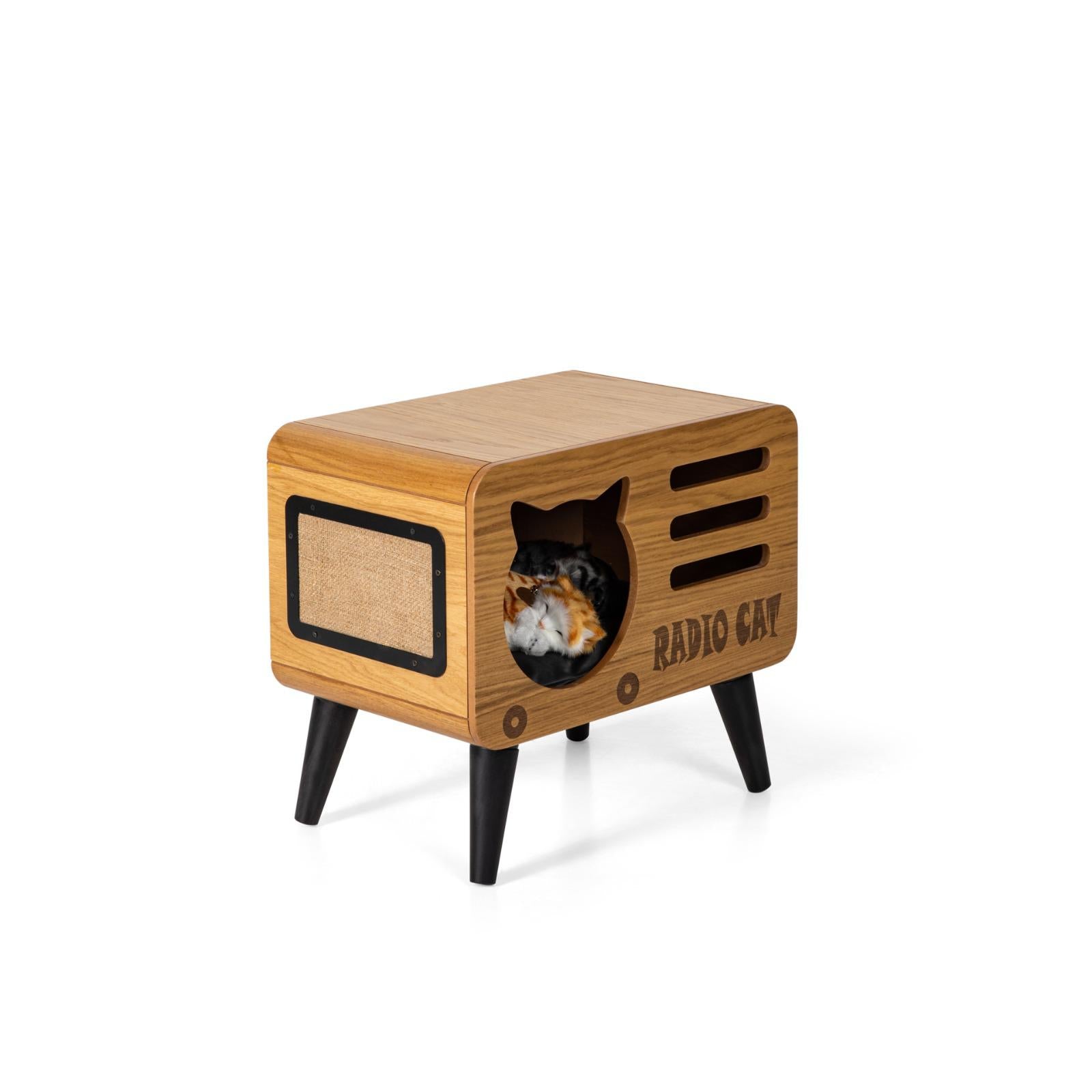Cat house & Vintage Radio Coffee Table HW-RCS1CT - Side Tables - ebarza Furniture UAE | Shop Modern Furniture in Abu Dhabi & Dubai - مفروشات ايبازرا في الامارات | تسوق اثاث عصري وديكورات مميزة في دبي وابوظبي