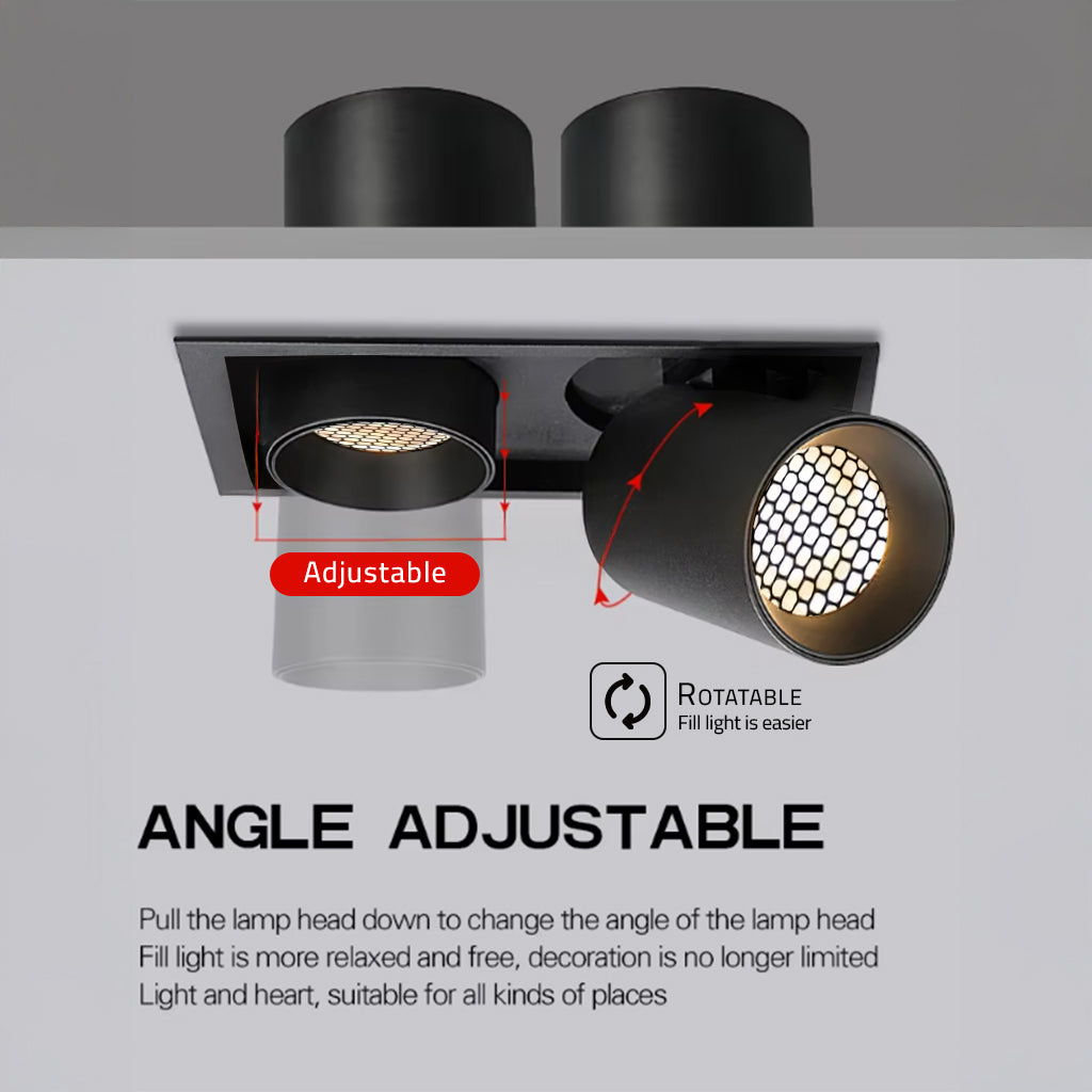 BEACON YND-T-V324 ceiling spot light installed on ceiling, modern ceiling lamp with adjustable spotlight design.