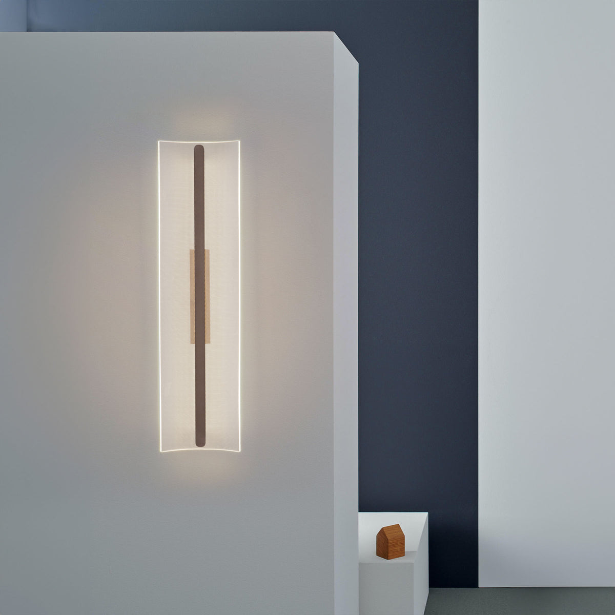 BEACON celestial flow wall lamp featuring a celestial-inspired design, mounted on a wall for decorative lighting.