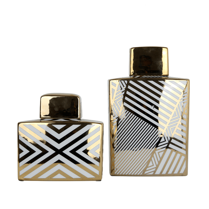 Ceramic Jar Fl-D336A - Vases - ebarza Furniture UAE | Shop Modern Furniture in Abu Dhabi & Dubai - مفروشات ايبازرا في الامارات | تسوق اثاث عصري وديكورات مميزة في دبي وابوظبي