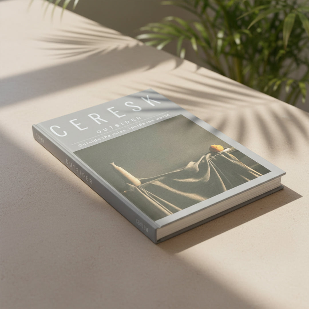 Decorative Ceresk Outsider book from BEACON, featuring artistic cover design, part of the decorative books and magazines collection.