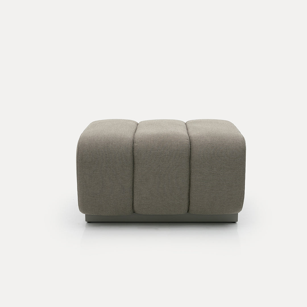 Brown Chameleon Sofa Pouf Module by BEACON, versatile sofa piece with soft fabric and modern design.