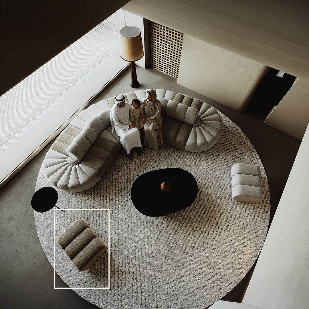 Brown Chameleon Sofa Pouf Module by BEACON, versatile sofa piece with modern design and comfortable upholstery.