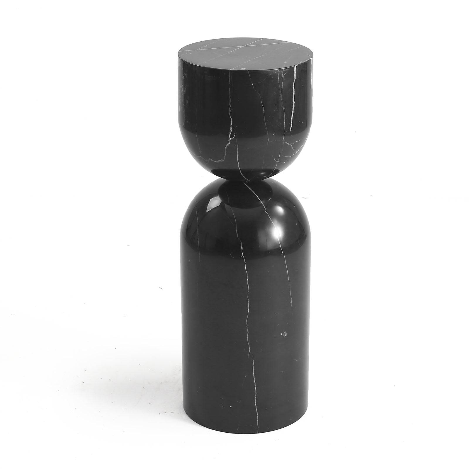 Chess Natural Marble Side Table St8687-20-Bk - Side Tables - ebarza Furniture UAE | Shop Modern Furniture in Abu Dhabi & Dubai - مفروشات ايبازرا في الامارات | تسوق اثاث عصري وديكورات مميزة في دبي وابوظبي